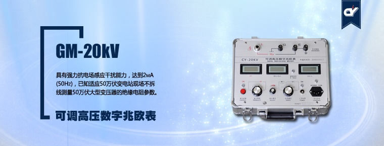 GM-20kV 可調(diào)高壓數(shù)字兆歐表