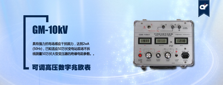 GM-10kV 可調(diào)高壓數(shù)字兆歐表